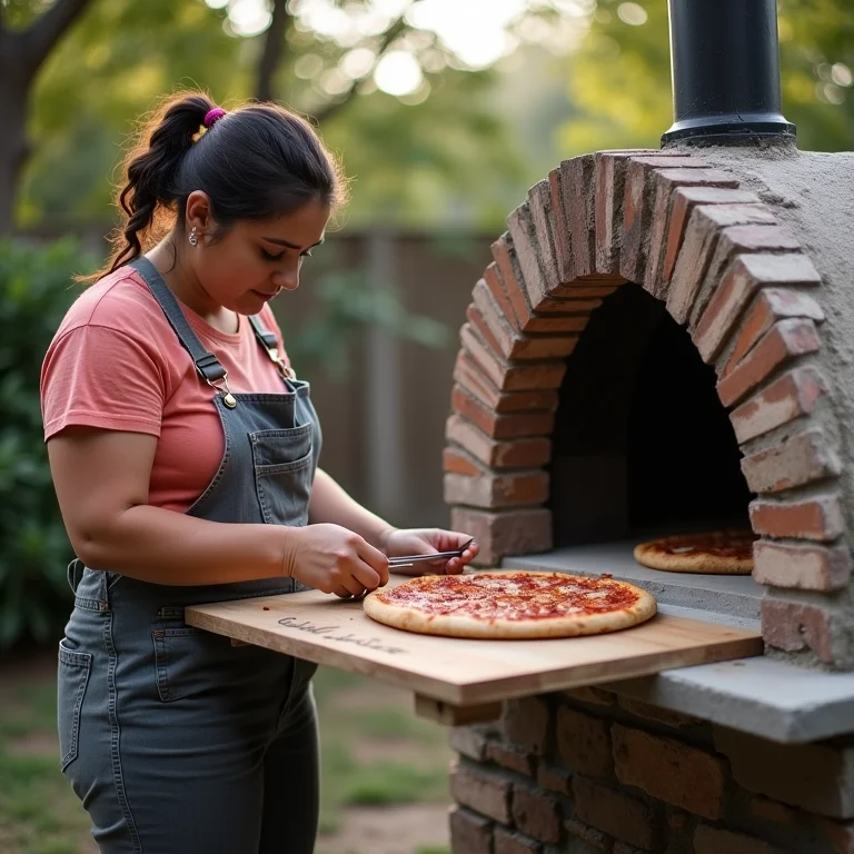 Instalação e segurança do forno de pizza.