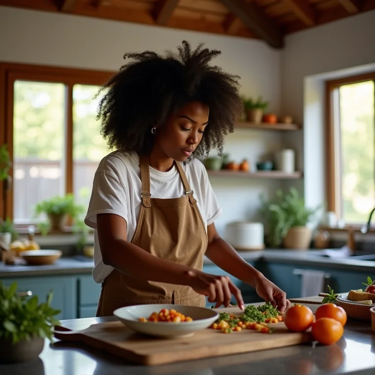 Integração de cozinha e sala em um apartamento moderno