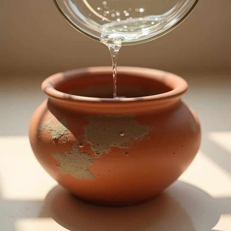 Limpando mofo e bolor da panela de barro com segurança.