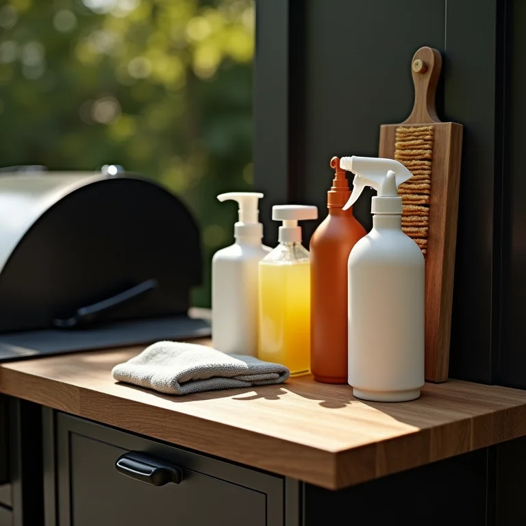 Limpeza simplificada em área de churrasco