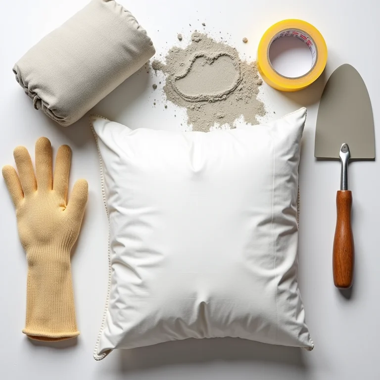 Lista de materiais para aplicar cimento queimado.