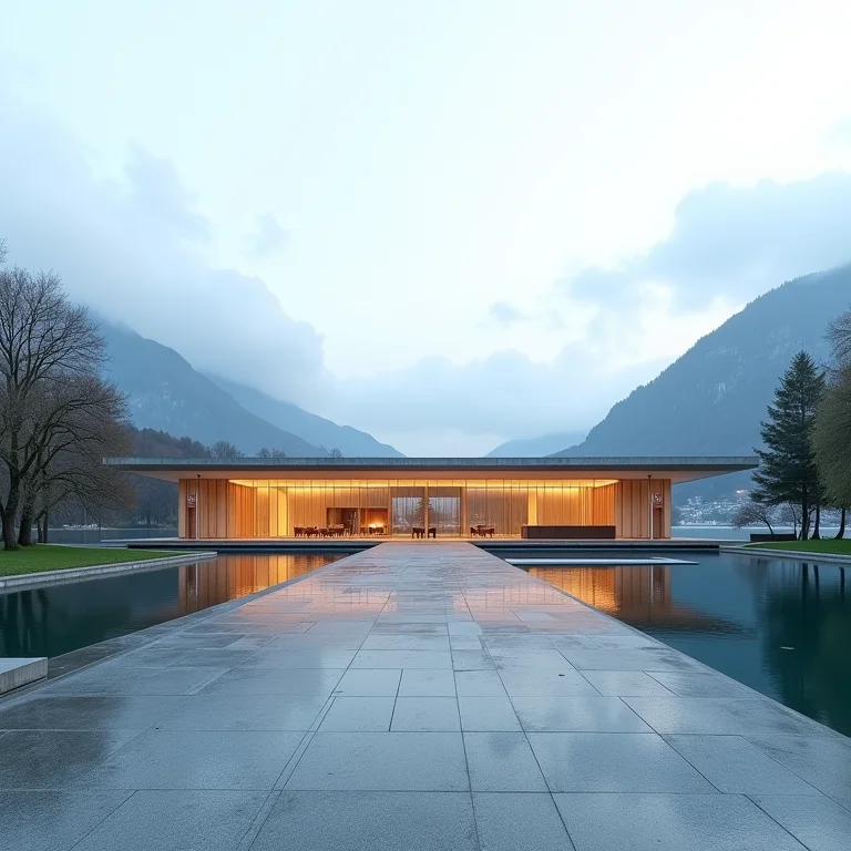 Localização do Museu Olímpico às margens do lago de Genebra em Lausanne.