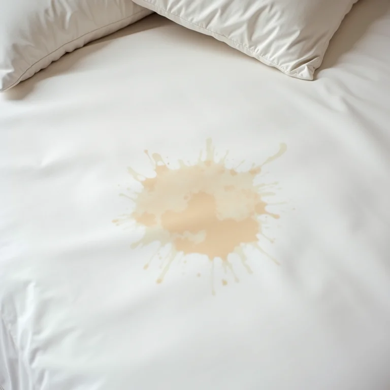 Mancha de suor discreta em colchão limpo