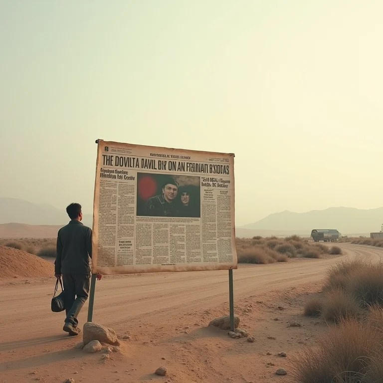 Manchete de jornal vintage sobre a invasão soviética do Afeganistão.