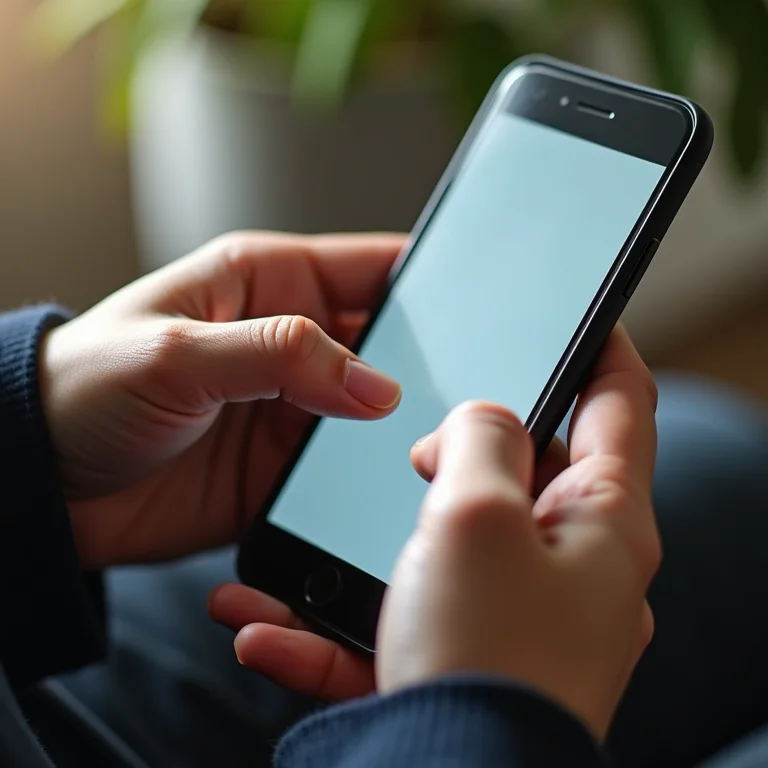 Mãos digitando proposta de negociação de dívida em app de banco