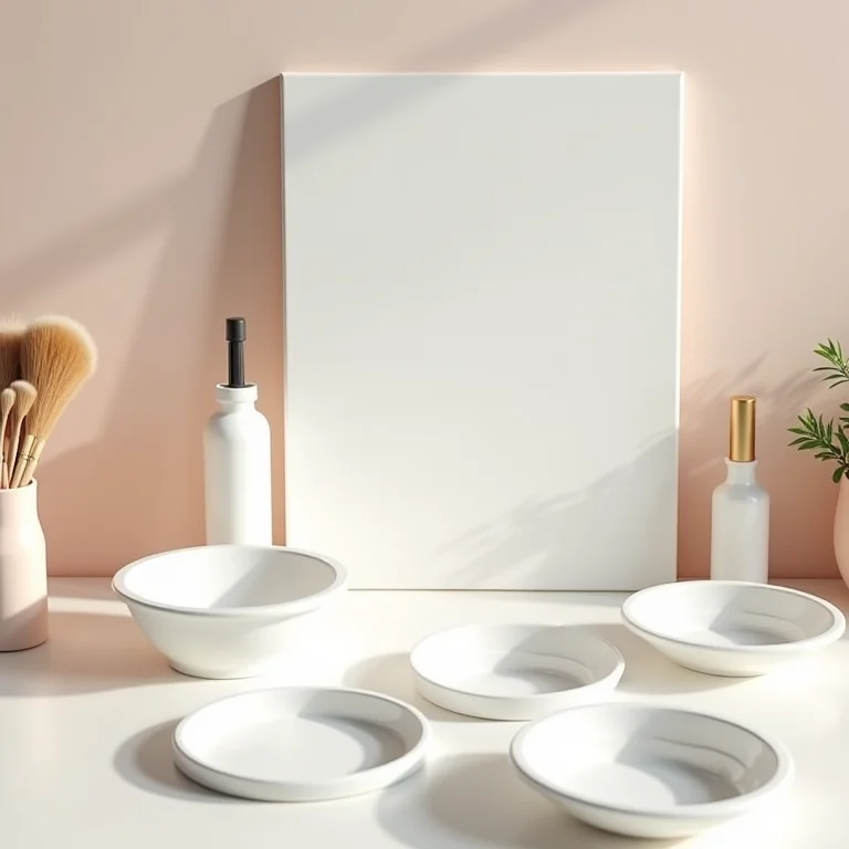 Materiais e moldes para criar um organizador de maquiagem de EVA.