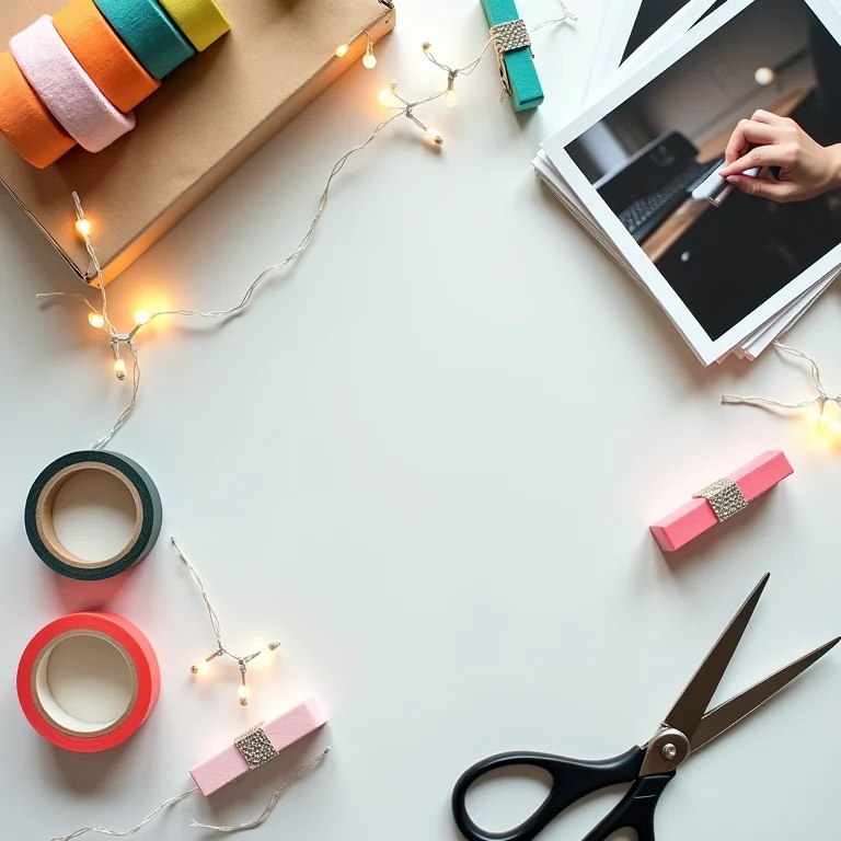 Materiais necessários para decoração com fotos Polaroid