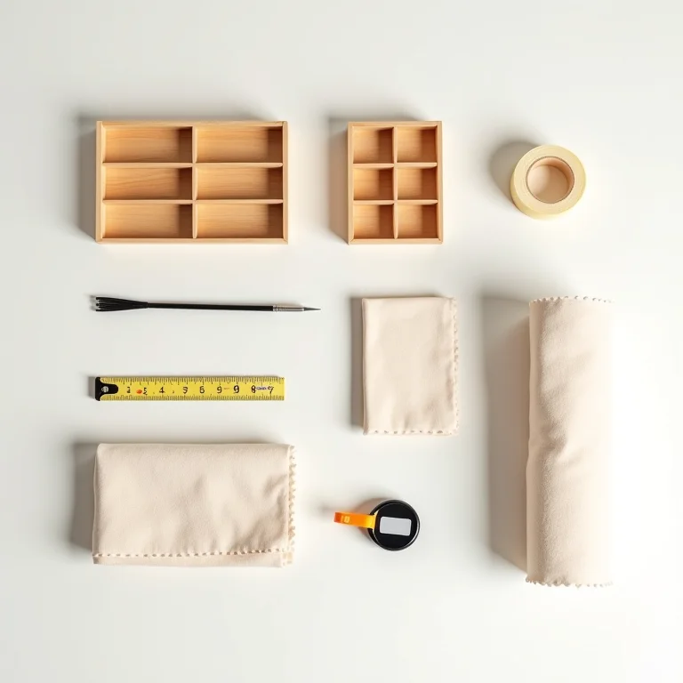 Materiais necessários para organizar gaveta de controles remotos.