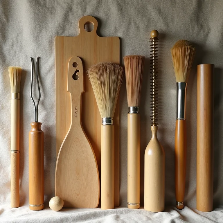 Materiais para criar um porta-chaves de bambu