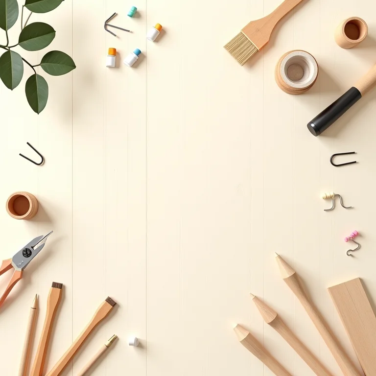 Materiais para DIY de porta chaves de madeira