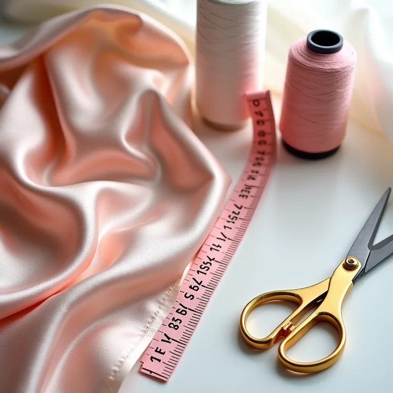 Materiais para fazer xuxinha de cetim DIY