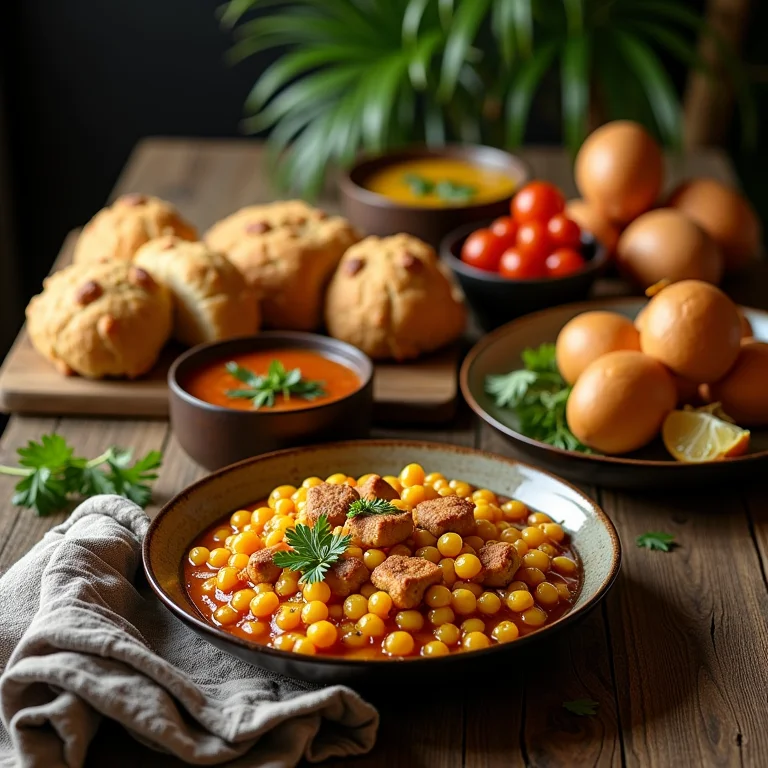 Mesa farta com comida caipira