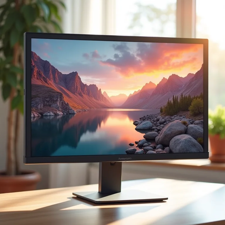 Monitor com tela IPS mostrando ângulo de visão amplo