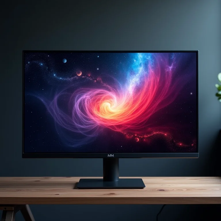 Monitor com tela VA mostrando cores vibrantes