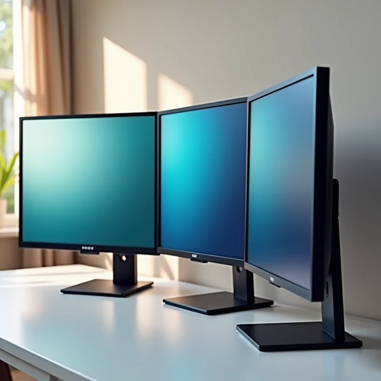 Monitores de diferentes tamanhos