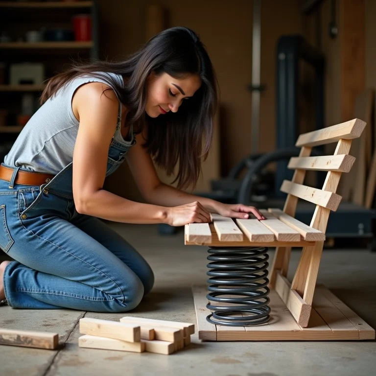 Montando o banco de mola de caminhão