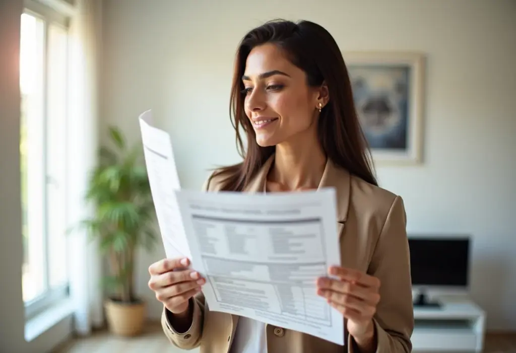 Mulher analisando investimentos da Sofisa Direto