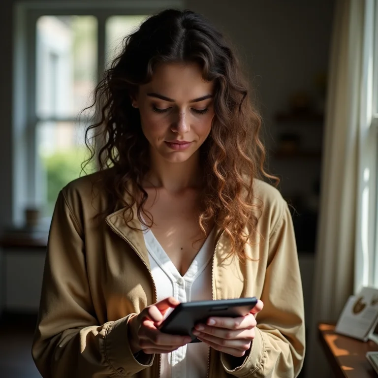 Mulher branca calculando o valor do desconto da Black Friday