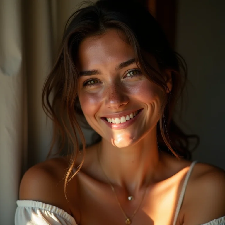 Mulher branca fazendo check-in em uma pousada aconchegante