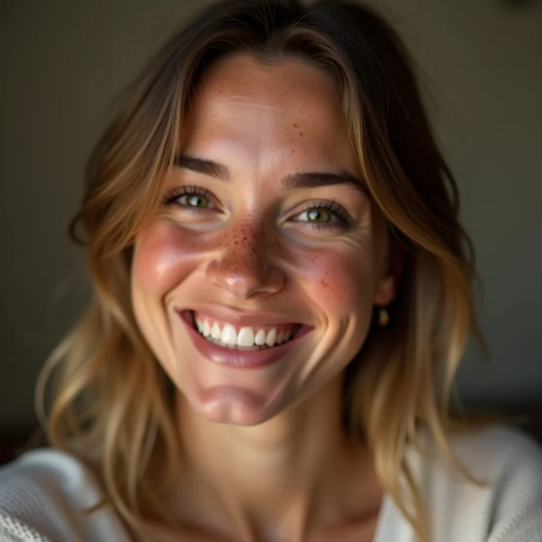 Mulher branca participando de quebra-gelo online