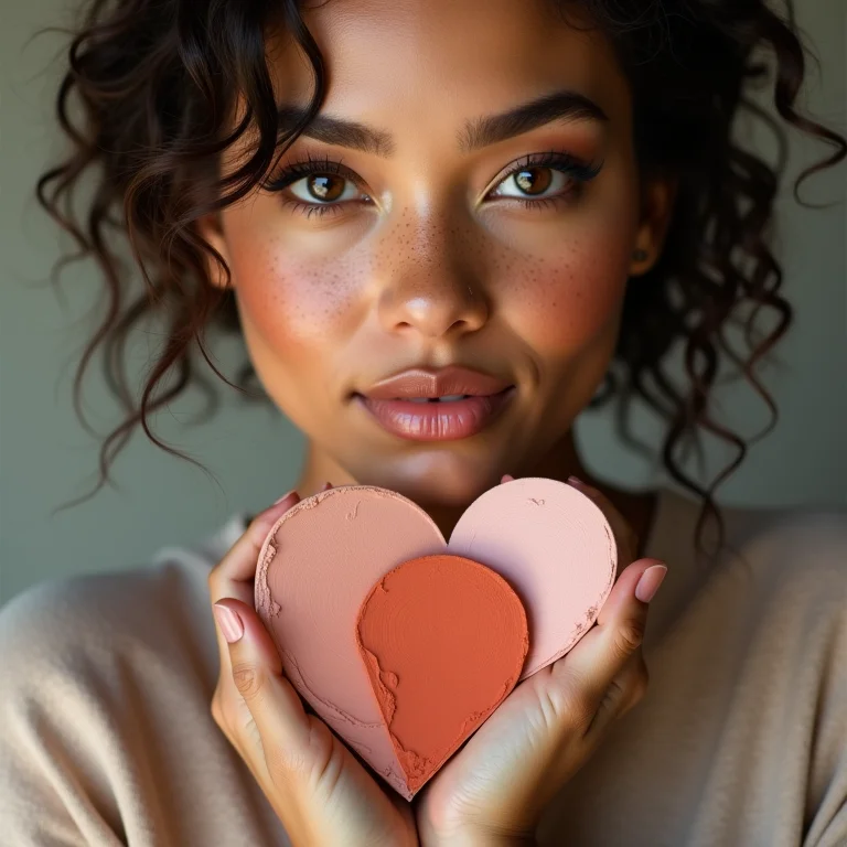 Mulher branca segurando paleta de cores para branding