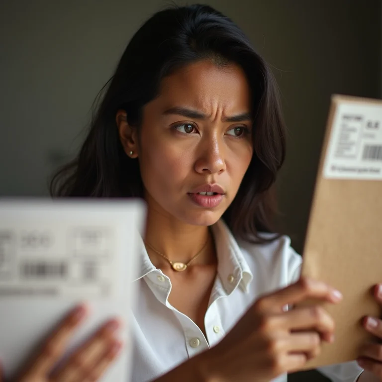 Mulher latina evitando erros no Frete Fácil