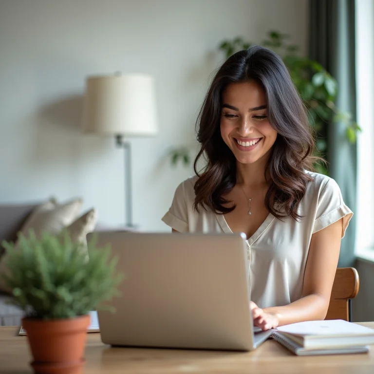 Mulher latina planejando suas próximas férias