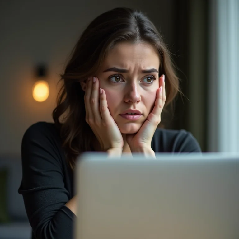 Mulher mid-size preocupada com uso indevido de licença.