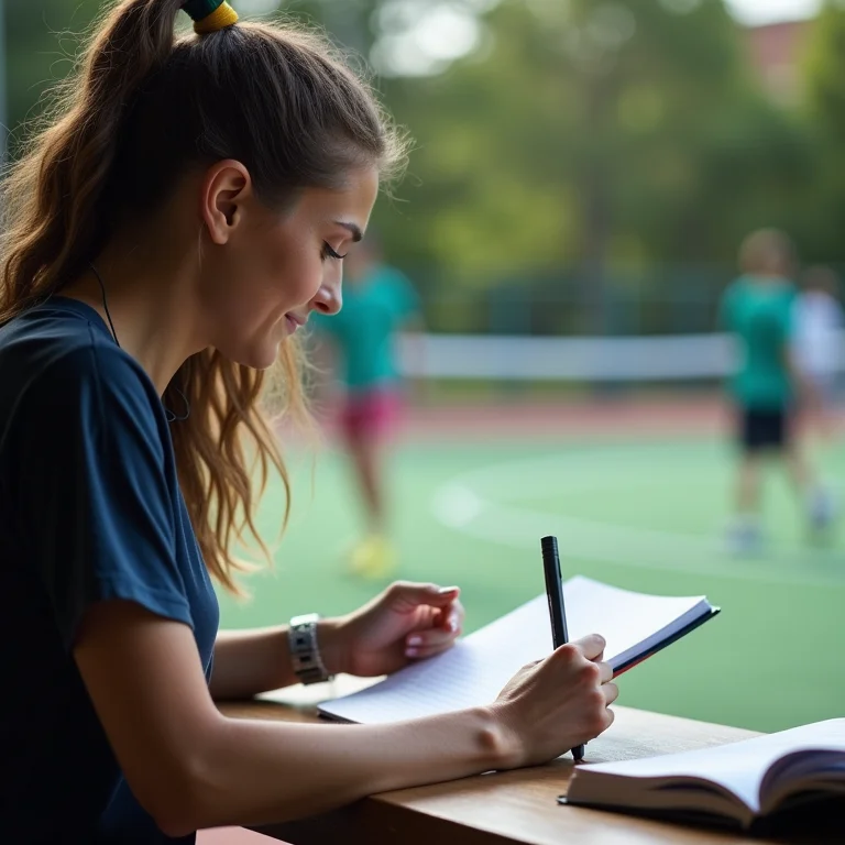 Mulher parda definindo objetivos de patrocínio