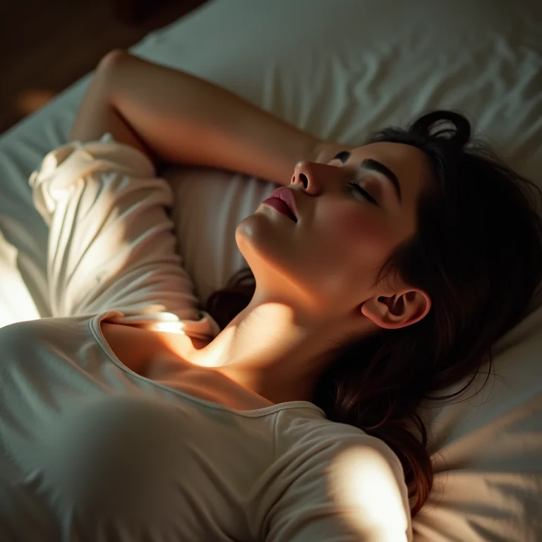 Mulher plus size estimulando o sistema nervoso parassimpático através da respiração