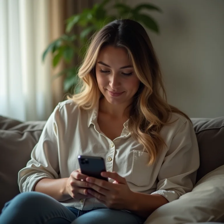 Mulher plus size respondendo e-mails rapidamente usando a regra dos dois minutos