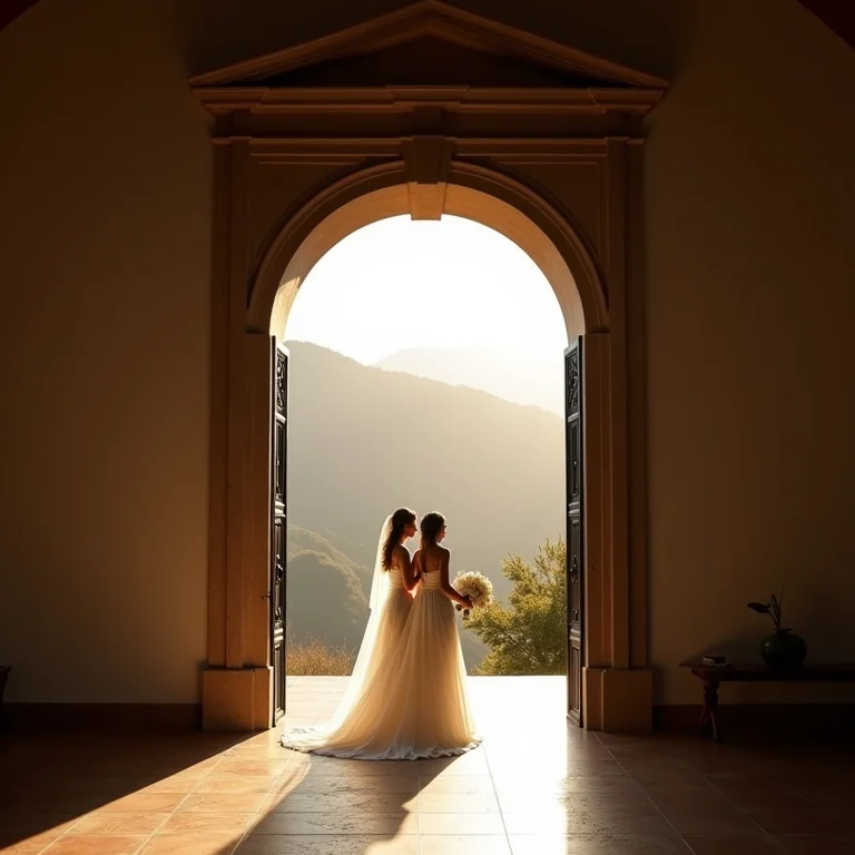 Noivos se casando na Igrejinha dos Carneiros