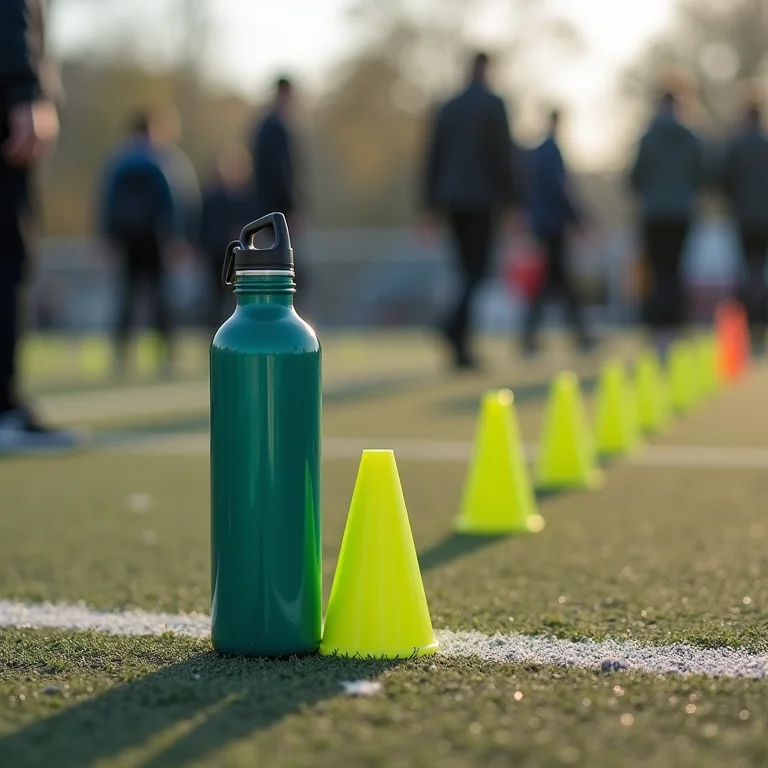 Objetos usados para delimitar o campo de futebol de rua.