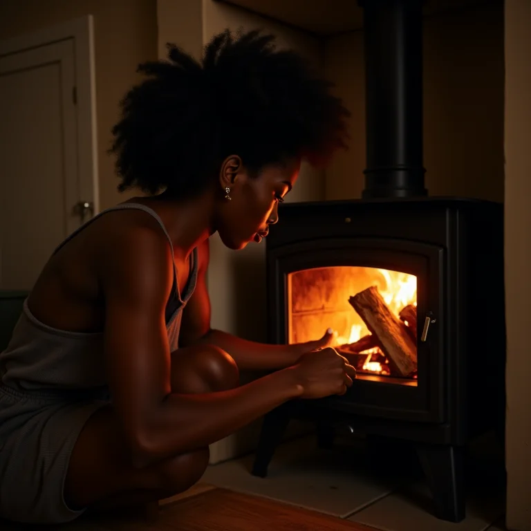 Organização da área do fogão a lenha