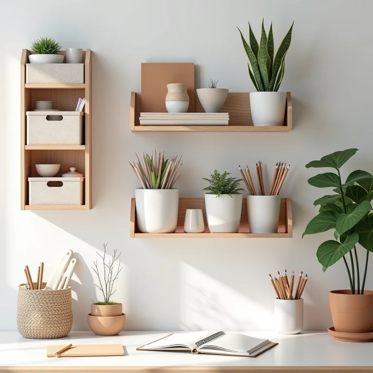 Organização vertical da mesa de trabalho.