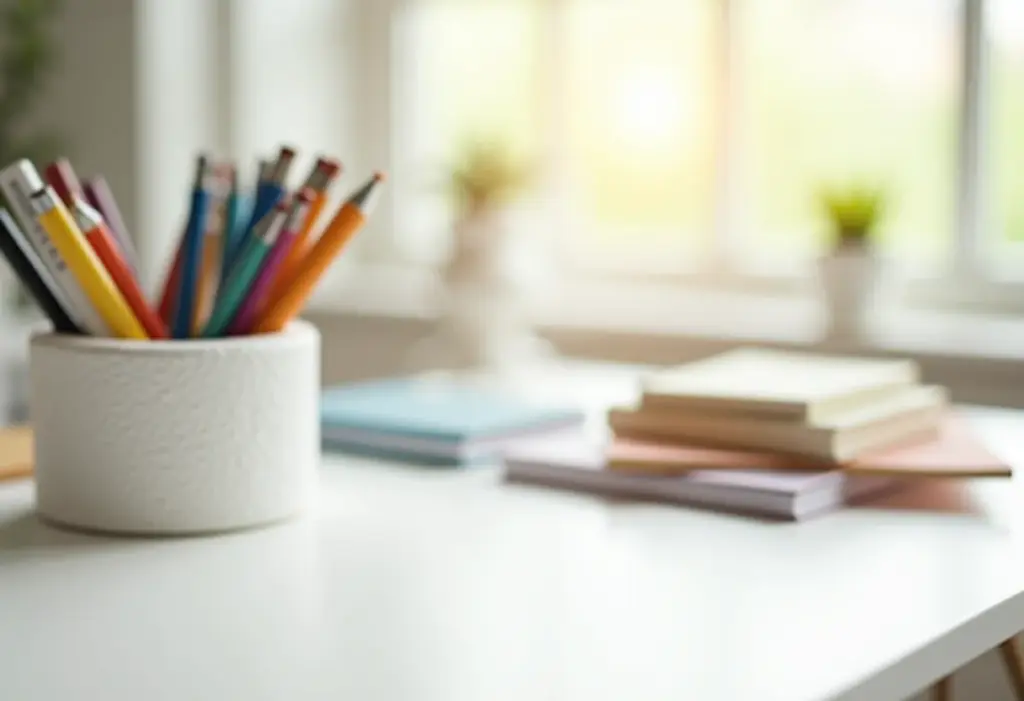 Organizador de escritório DIY feito de isopor