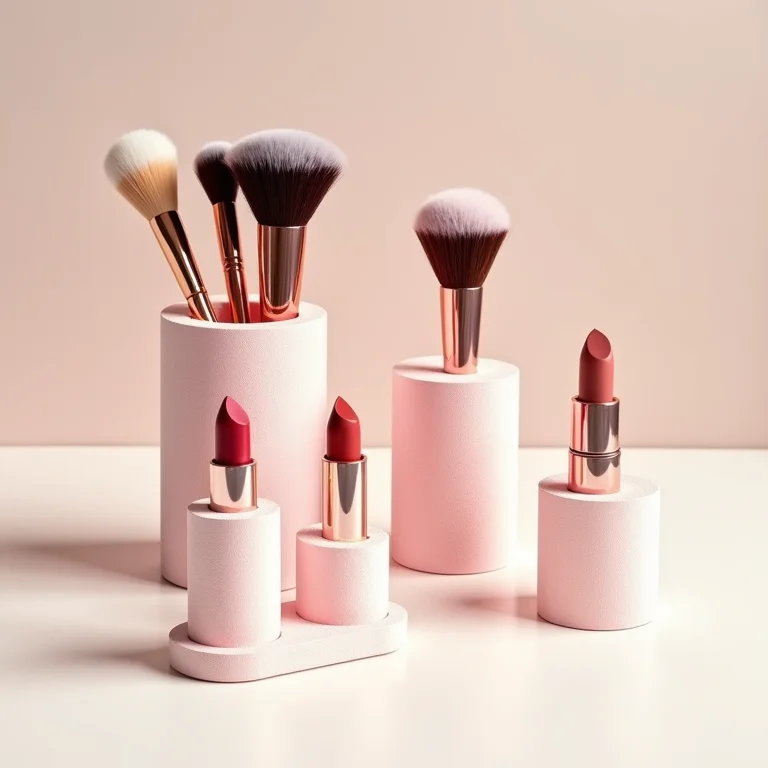 Organizadores verticais de isopor para batons e pincéis