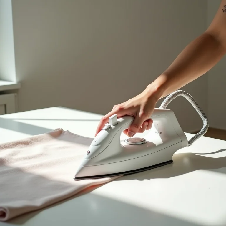 Passando a bainha com ferro