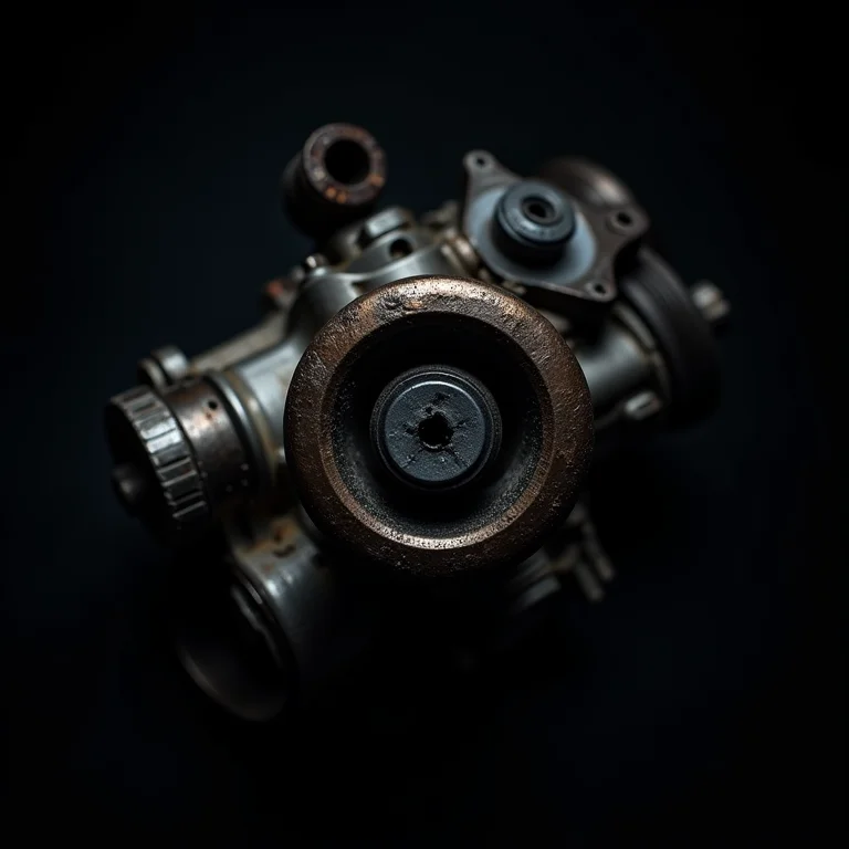 Peças de motor desgastadas