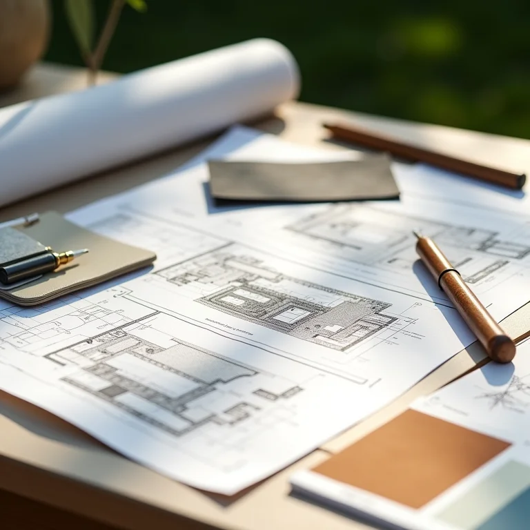 Planejamento e design de área de lazer.