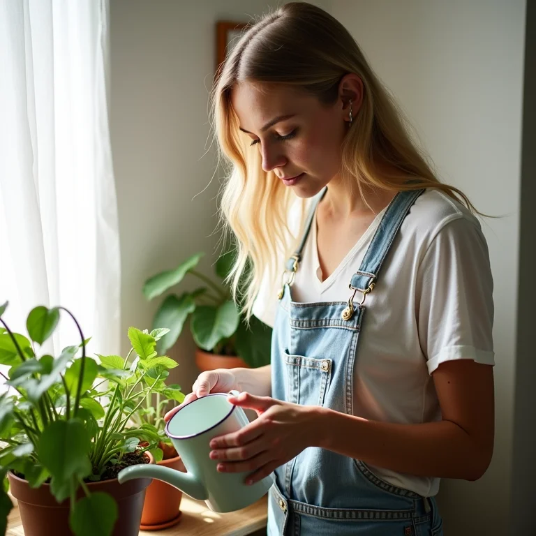 Plantas no quarto de casal