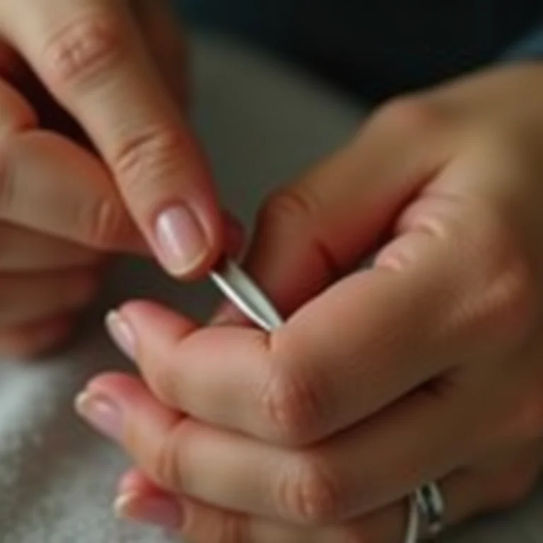 Preparando as unhas para a técnica baby boomer.