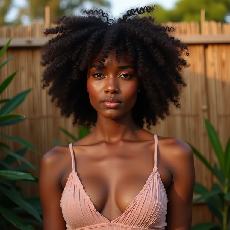 Privacidade com cerca de bambu.