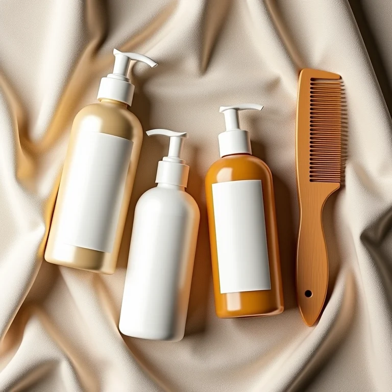 Produtos essenciais para preparar o cabelo trançado para a lavagem.
