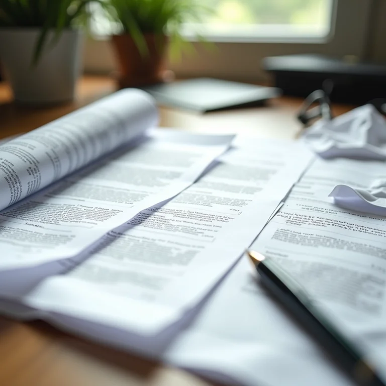 Rascunhos amassados de um plano de negócios, simbolizando a superação de fracassos