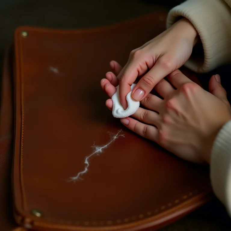 Removendo manchas de couro de canguru