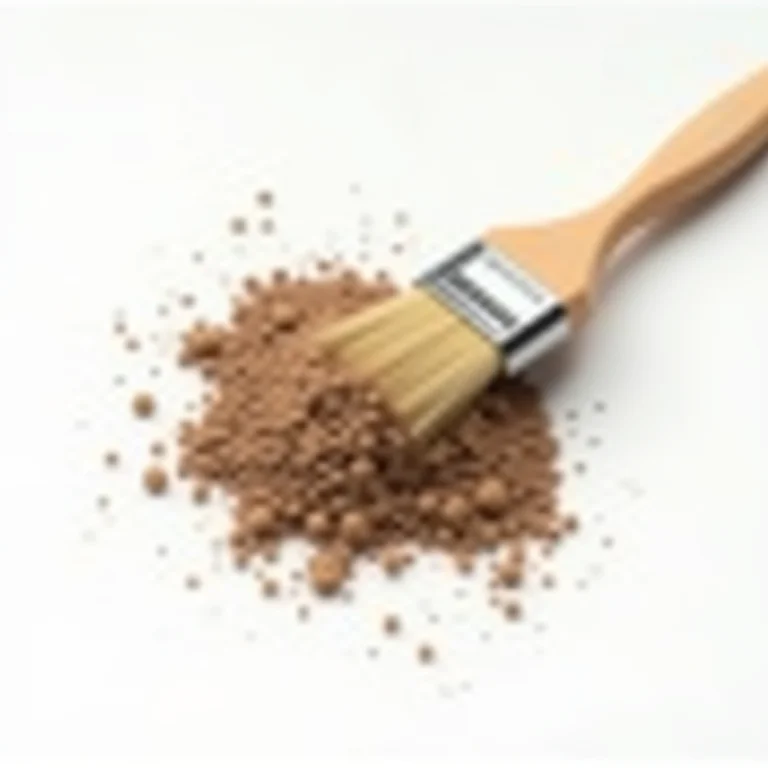 Removendo o excesso de barro seco.