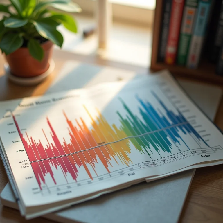 Representação visual da compressão de áudio