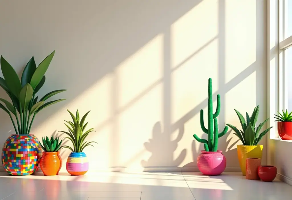 Decoração com Lego: 5 Ideias Geniais (e Baratas) para sua Casa Sala de estar moderna decorada com peças de Lego coloridas