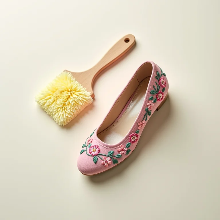 Sapato bordado danificado